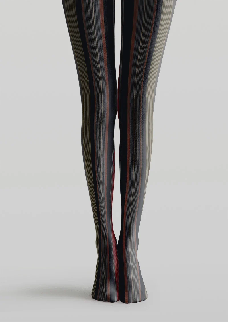 Viken Plan Black Texture Tights Hosiery Pantyhose