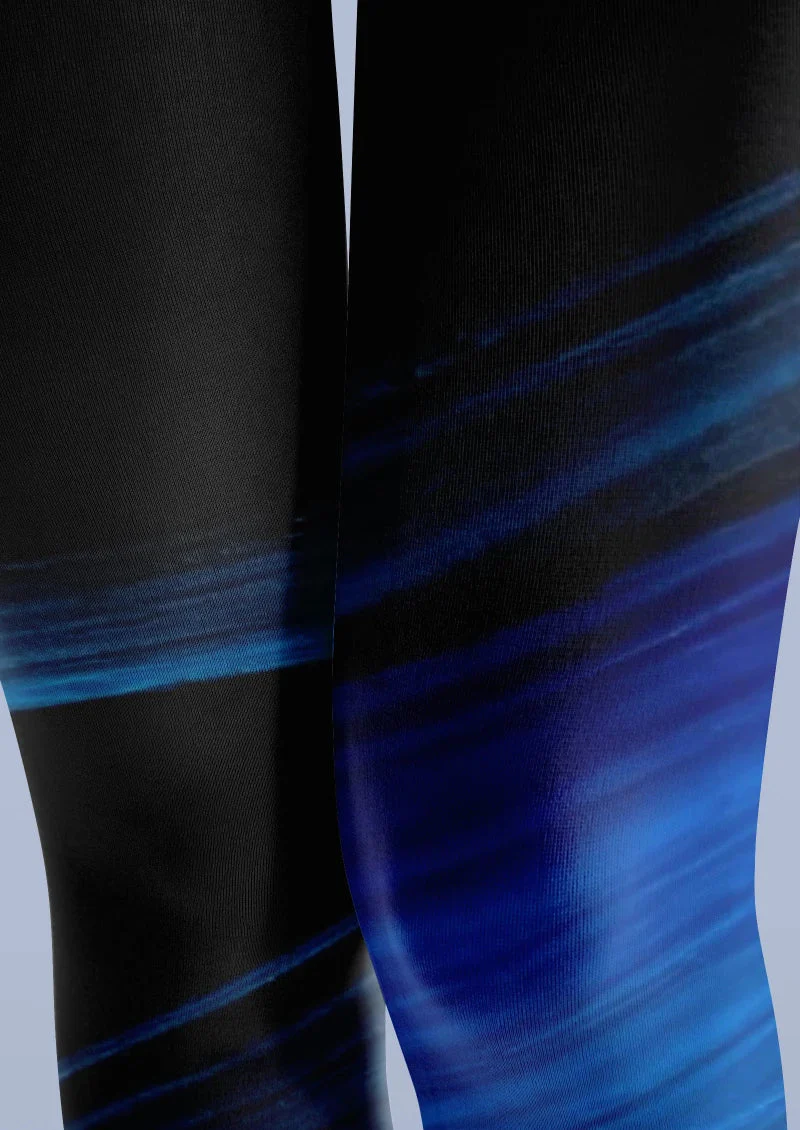 Viken Plan Blue Black Gradient Tights Hosiery Pantyhose - Image 4
