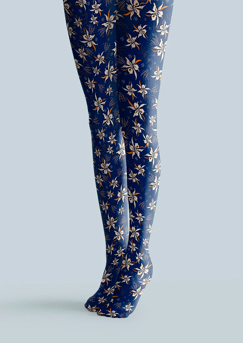 Viken Plan blue Bud Tights Hosiery Pantyhose