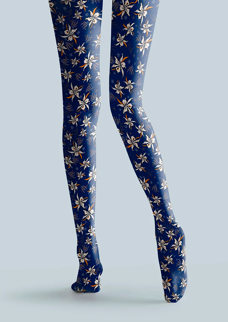 Viken Plan blue Bud Tights Hosiery Pantyhose - Image 4