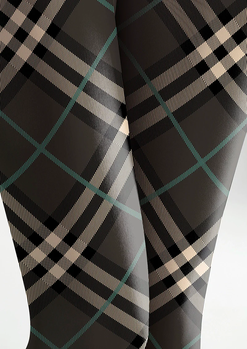 Viken Plan Grayish black Check Tights Hosiery Pantyhose - Image 6