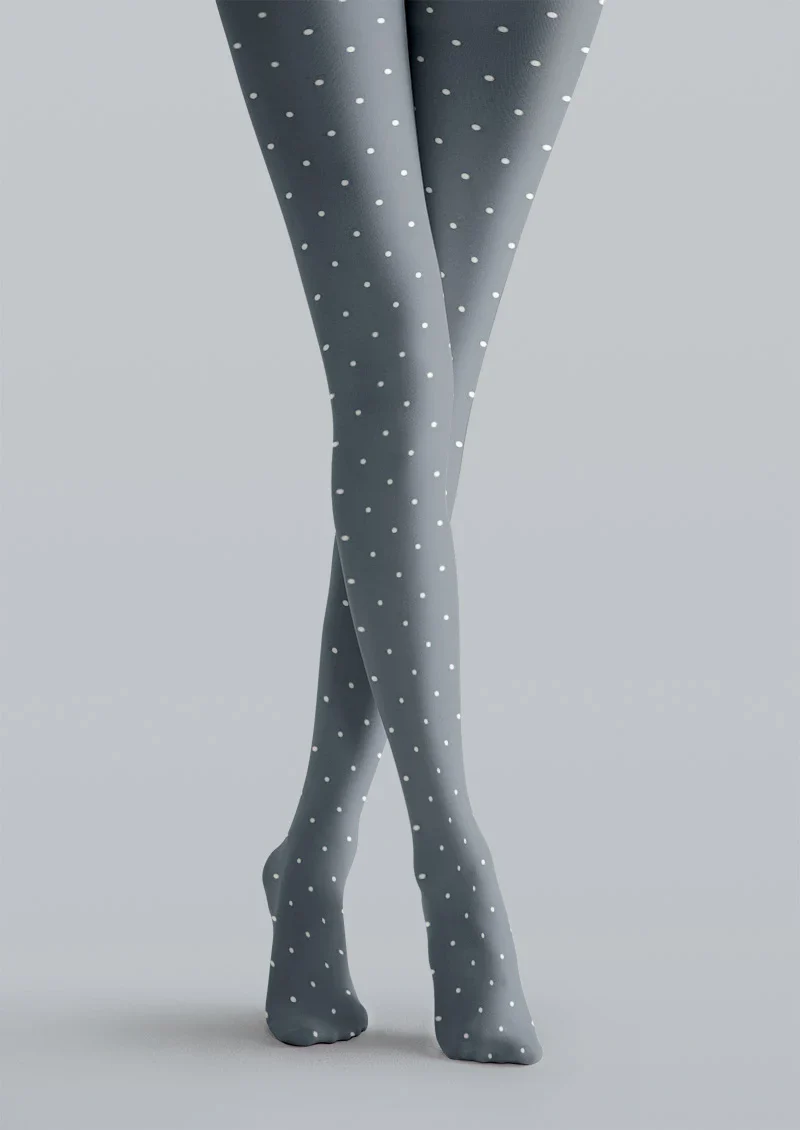 Viken Plan Blue Dots Tights Hosiery Pantyhose - Image 4