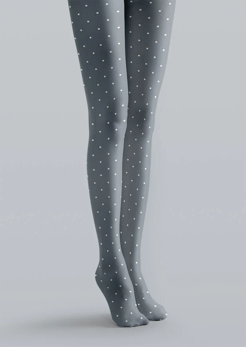 Viken Plan Blue Dots Tights Hosiery Pantyhose - Image 5