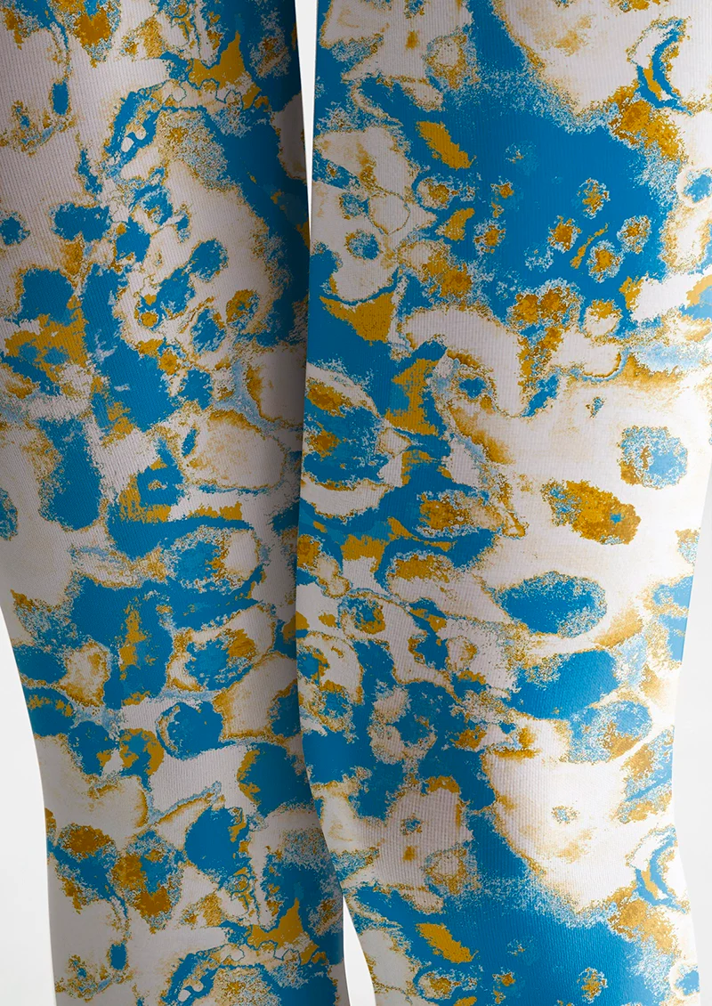 Viken Plan Blue Speckles Tights Hosiery Pantyhose - Image 5