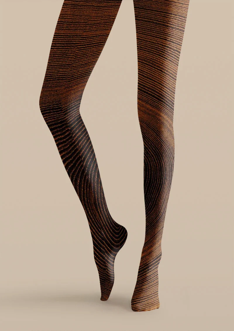 Viken Plan Mocha Lines Tights Hosiery Pantyhose - Image 4
