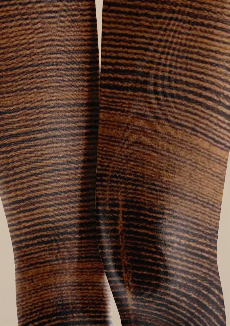 Viken Plan Mocha Lines Tights Hosiery Pantyhose - Image 5