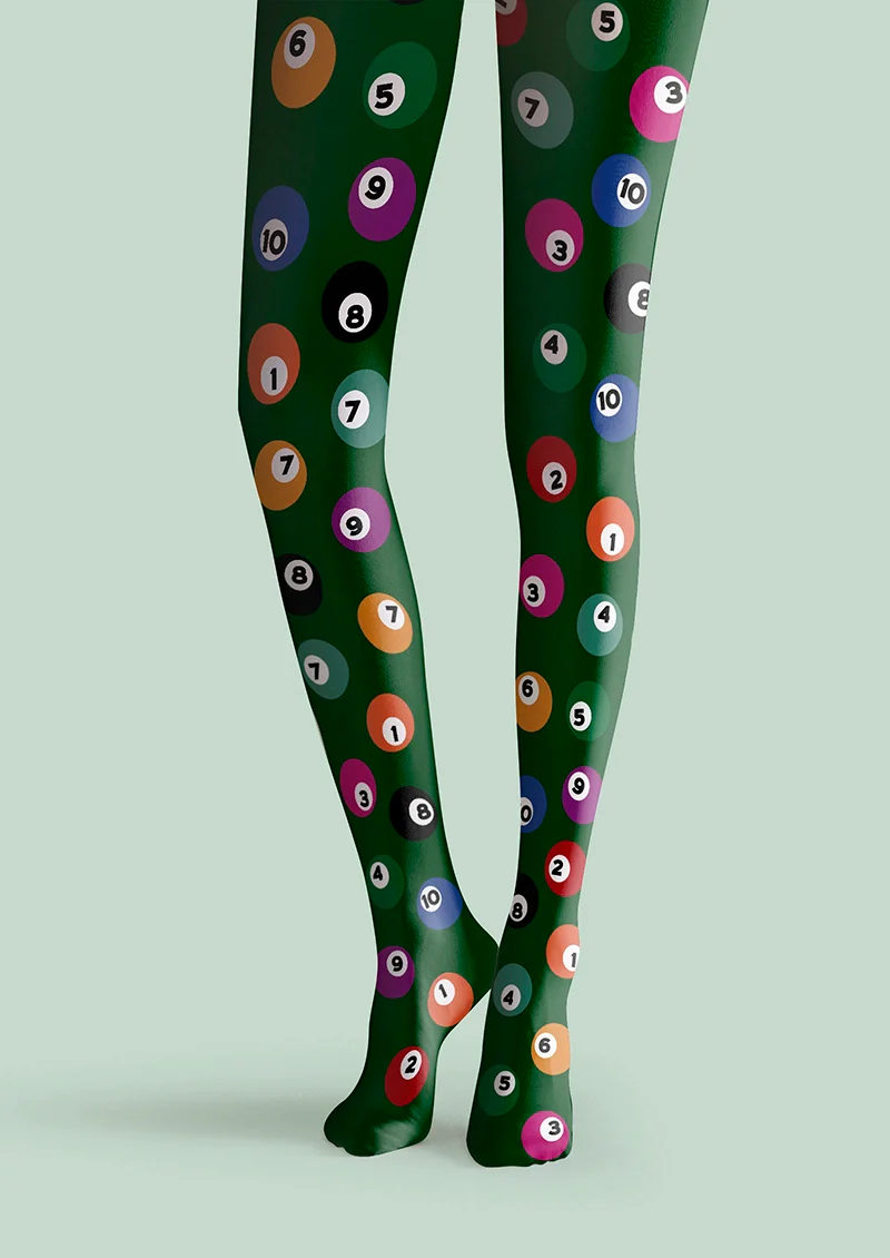 Viken Plan billiards Memory Tights Hosiery Pantyhose