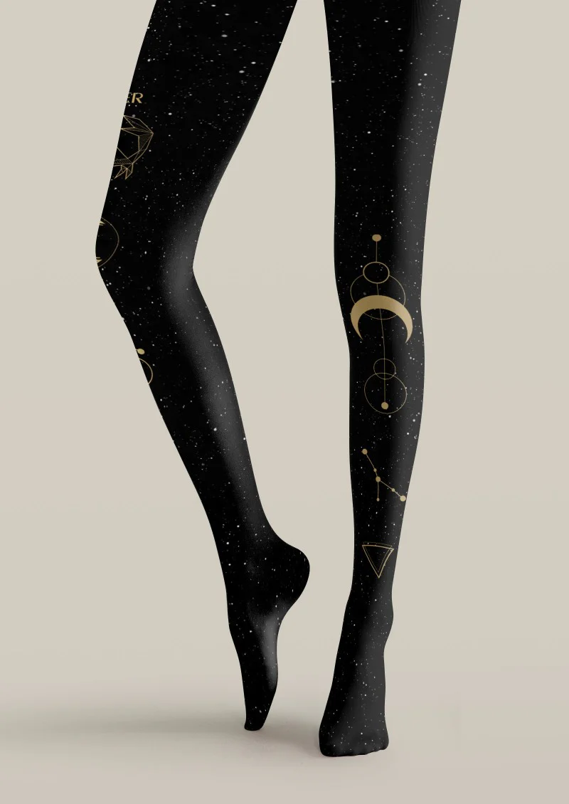 Viken Plan Cancer Zodiac Tights Hosiery Pantyhose - Image 5