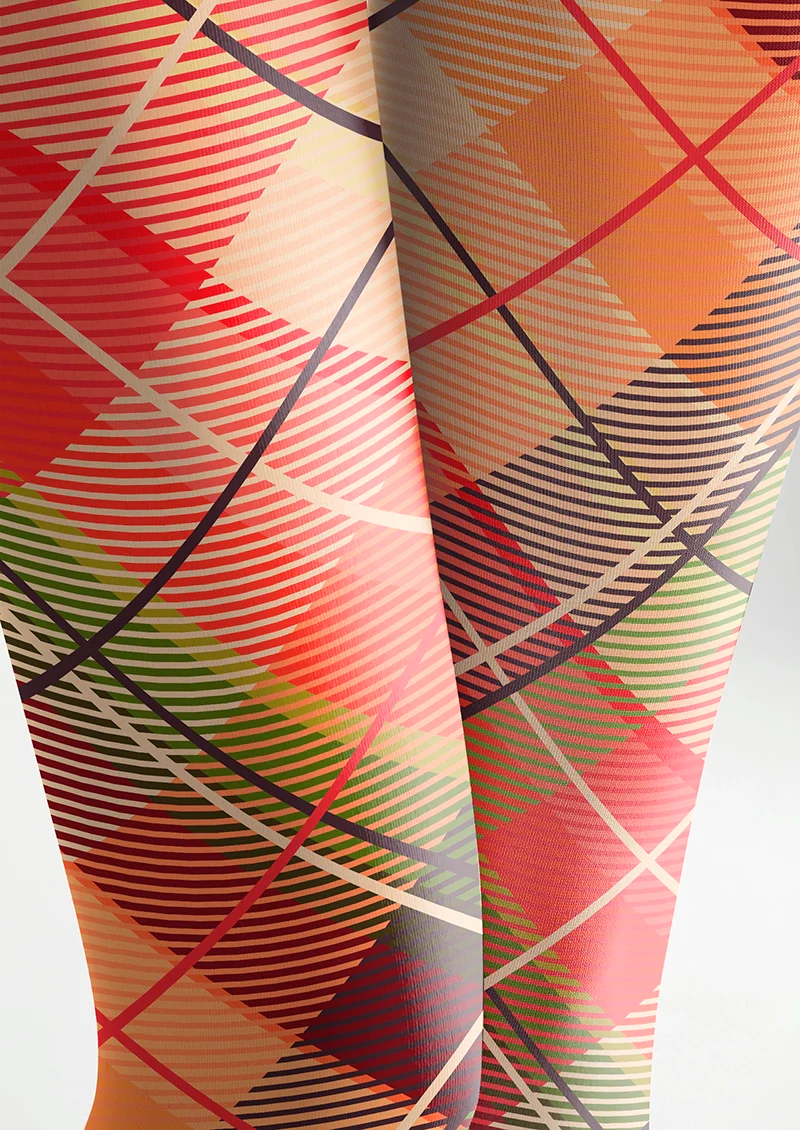 Viken Plan Candy Colors Check Plaid Tights Hosiery Pantyhose - Image 5
