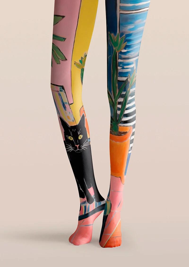 Viken Plan Cat of the Afternoon Tights Hosiery Pantyhose - Image 3