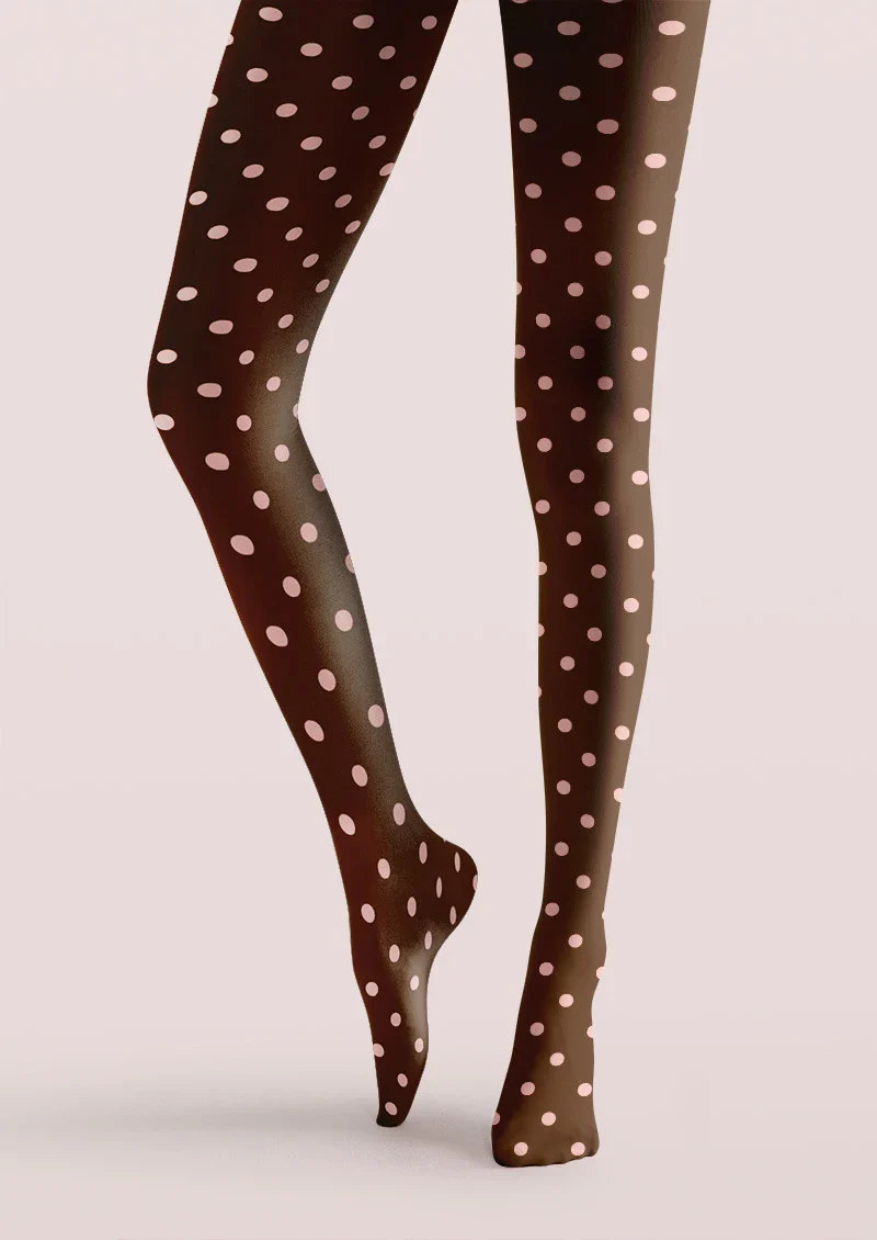 Viken Plan Cocoa Dots Tights Hosiery Pantyhose - Image 4