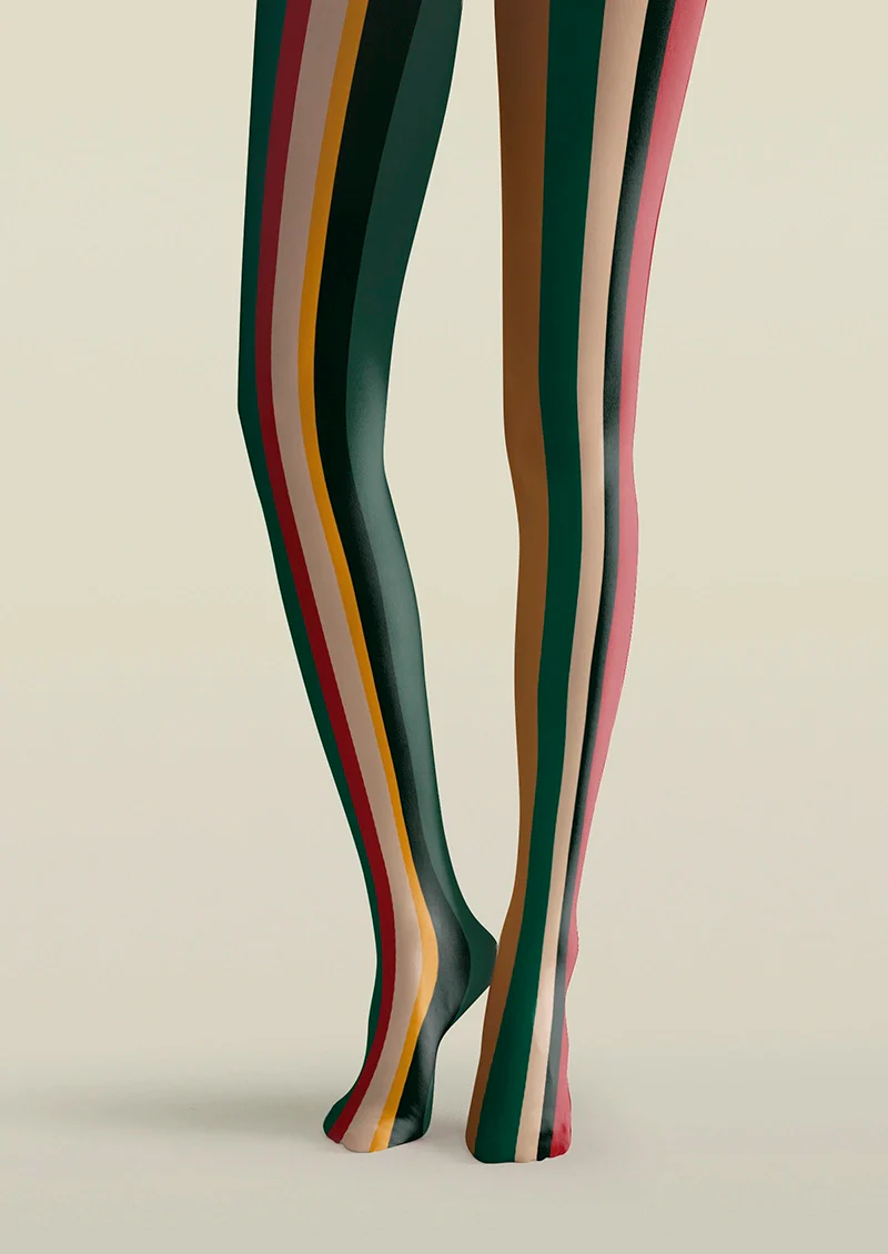 Viken Plan Christmas rhythm stripes Tights Hosiery Pantyhose - Image 3