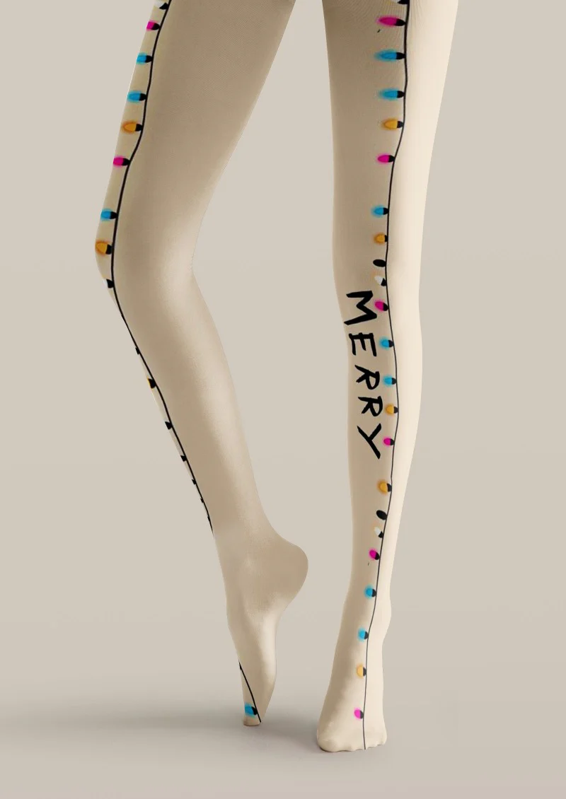 Viken Plan Christmas Themed Graphic Tights Hosiery Pantyhose - Image 5