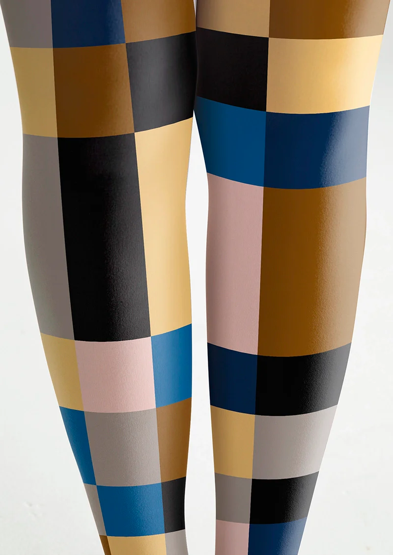 Viken Plan Shape Color Cubes Tights Hosiery Pantyhose - Image 7