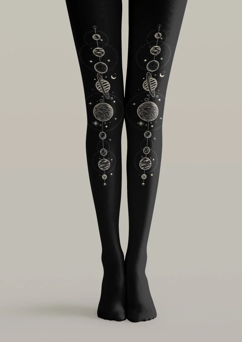Viken Plan Circular Geometric Tights Hosiery Pantyhose