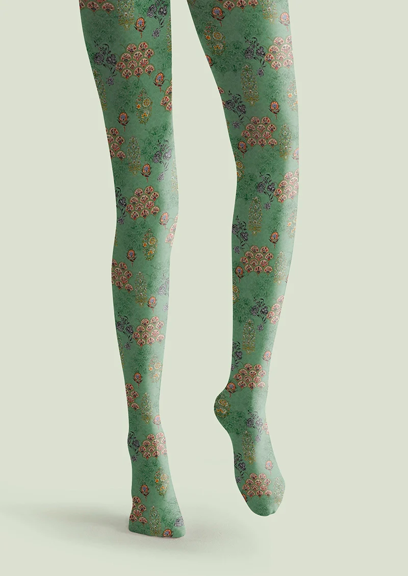 Viken Plan Classic Fan Rib Tights Hosiery Pantyhose