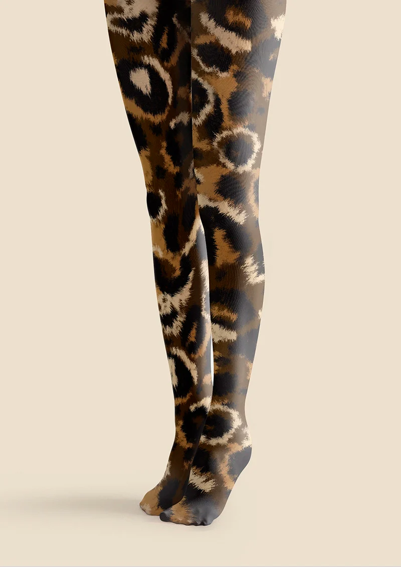 Viken Plan Classic Fashion Print Tights Personalized Pantyhose/Tights [Leopard's Prowl] - Image 3