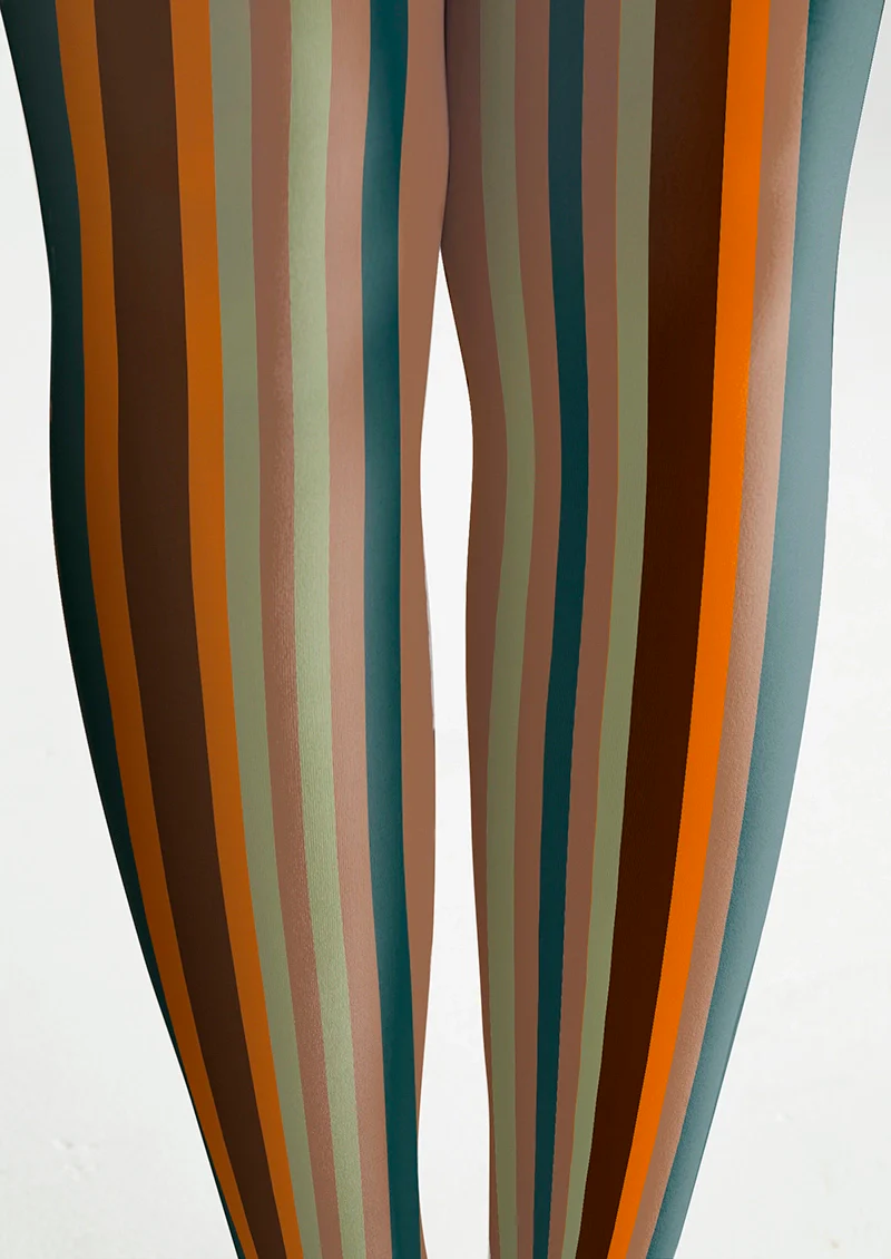 Viken Plan Rock of Rhythm Striped Tights Hosiery Pantyhose - Image 6