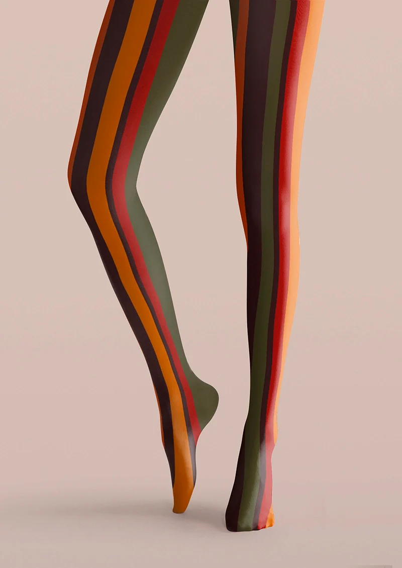 Viken Plan Sunset Striped Tights Hosiery Pantyhose - Image 5