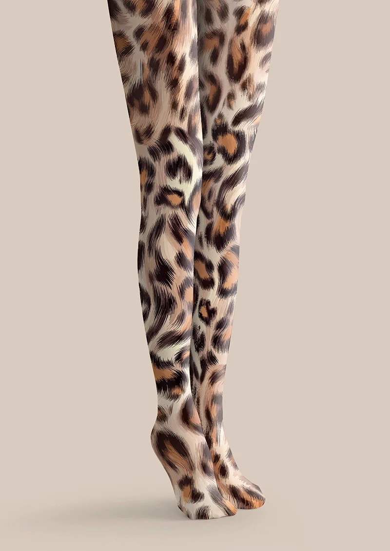 Viken Plan Blazing Leopard Print Tights Hosiery Pantyhose - Image 4