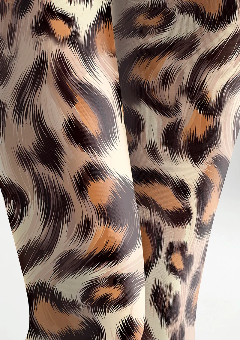 Viken Plan Blazing Leopard Print Tights Hosiery Pantyhose - Image 6