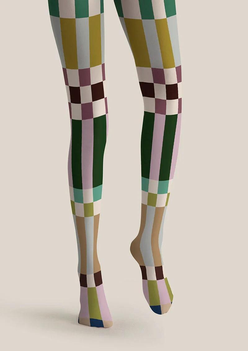 Viken Plan Classic Tartan checked Tights Hosiery Pantyhose - Image 3