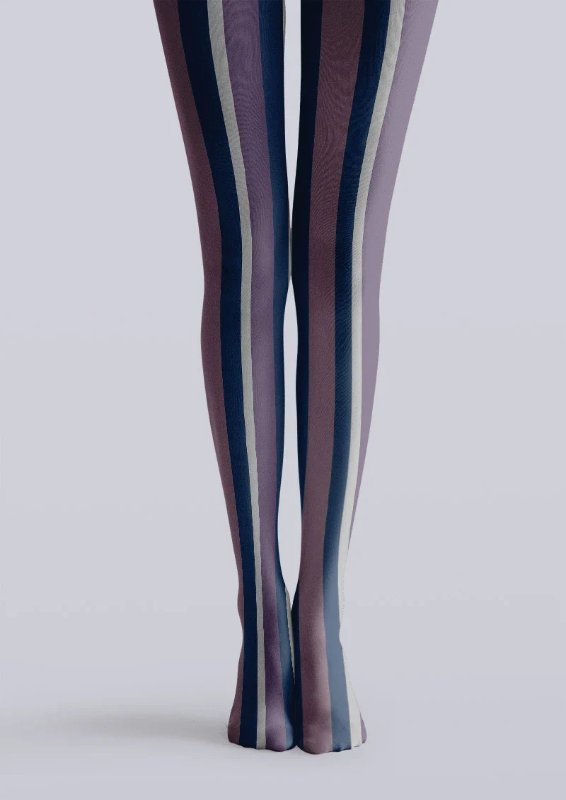 Viken Plan Navy Frame Tights Hosiery Pantyhose