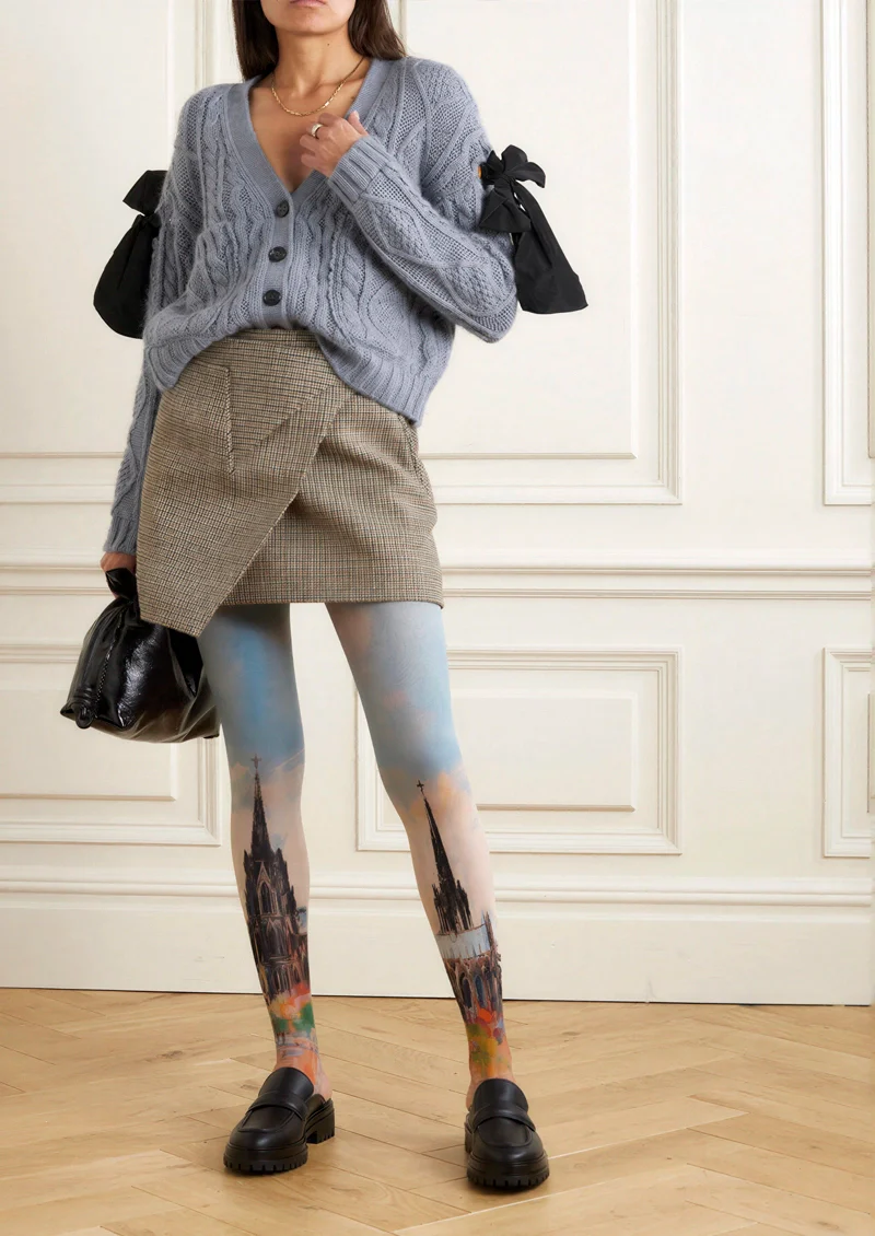 Viken Plan Cologne Cathedral Tights Hosiery Pantyhose - Image 2