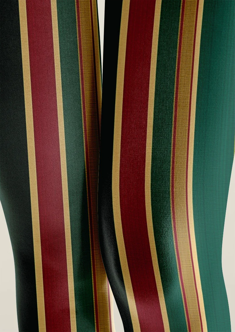 Viken Plan Color Stripe Tights Hosiery Pantyhose - Image 3
