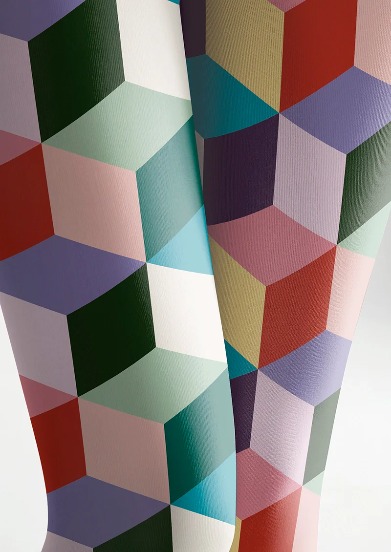 Viken Plan Colored Blocks Tights Hosiery Pantyhose - Image 5