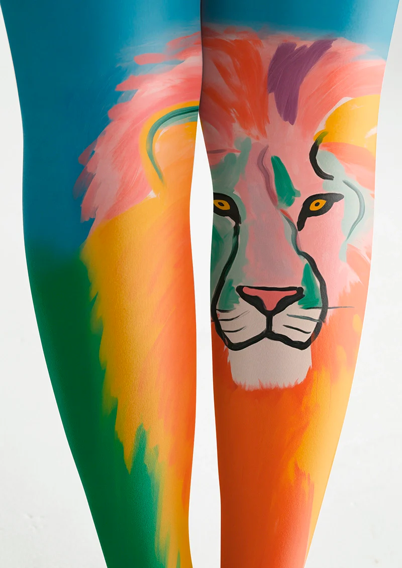 Viken Plan Colorful Lion Tights Hosiery Pantyhose - Image 5