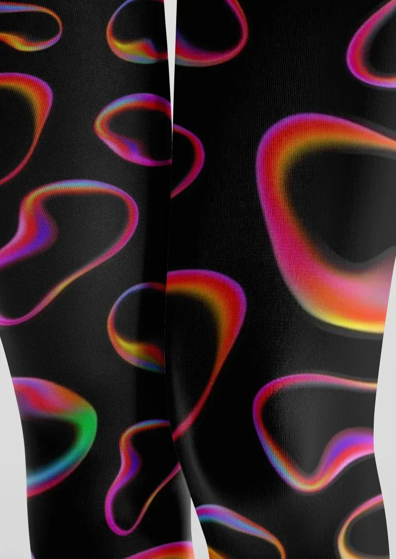 Viken Plan Colorful Neon Line Tights Hosiery Pantyhose - Image 4