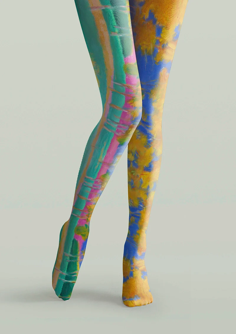 Viken Plan Colour Fantasy Landscape Tights Hosiery Pantyhose - Image 3