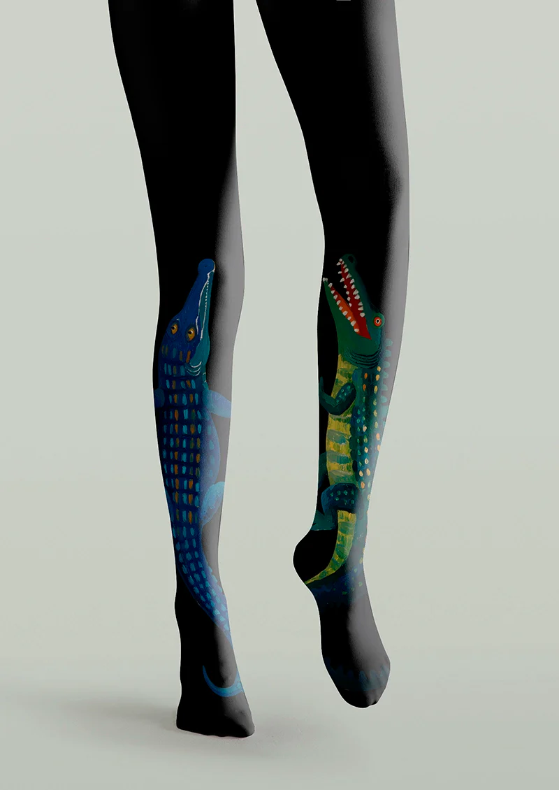 Viken Plan Crocodile Tights Hosiery Pantyhose - Image 4
