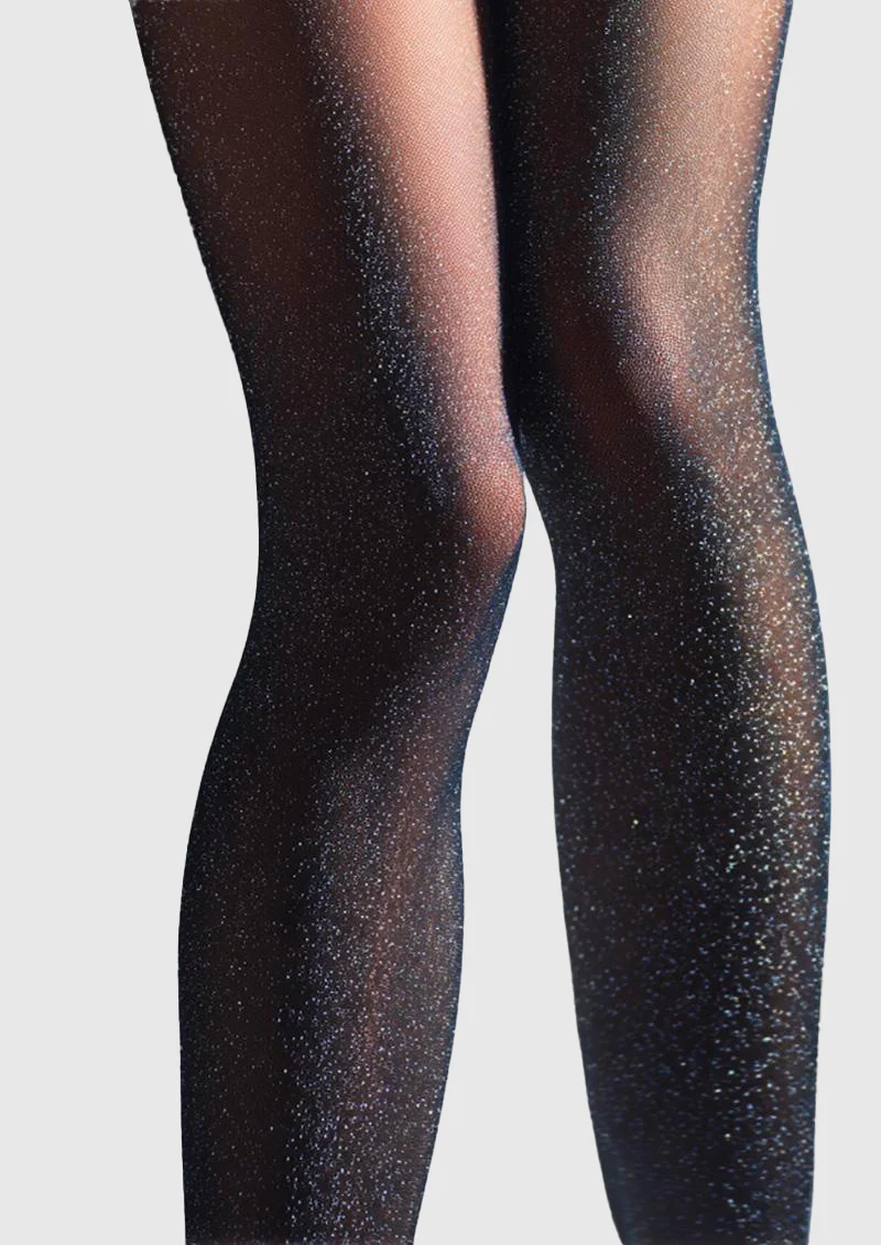 Viken Plan Glitter Sheer Tights Night Glam Tights Hosiery Pantyhose - Image 3