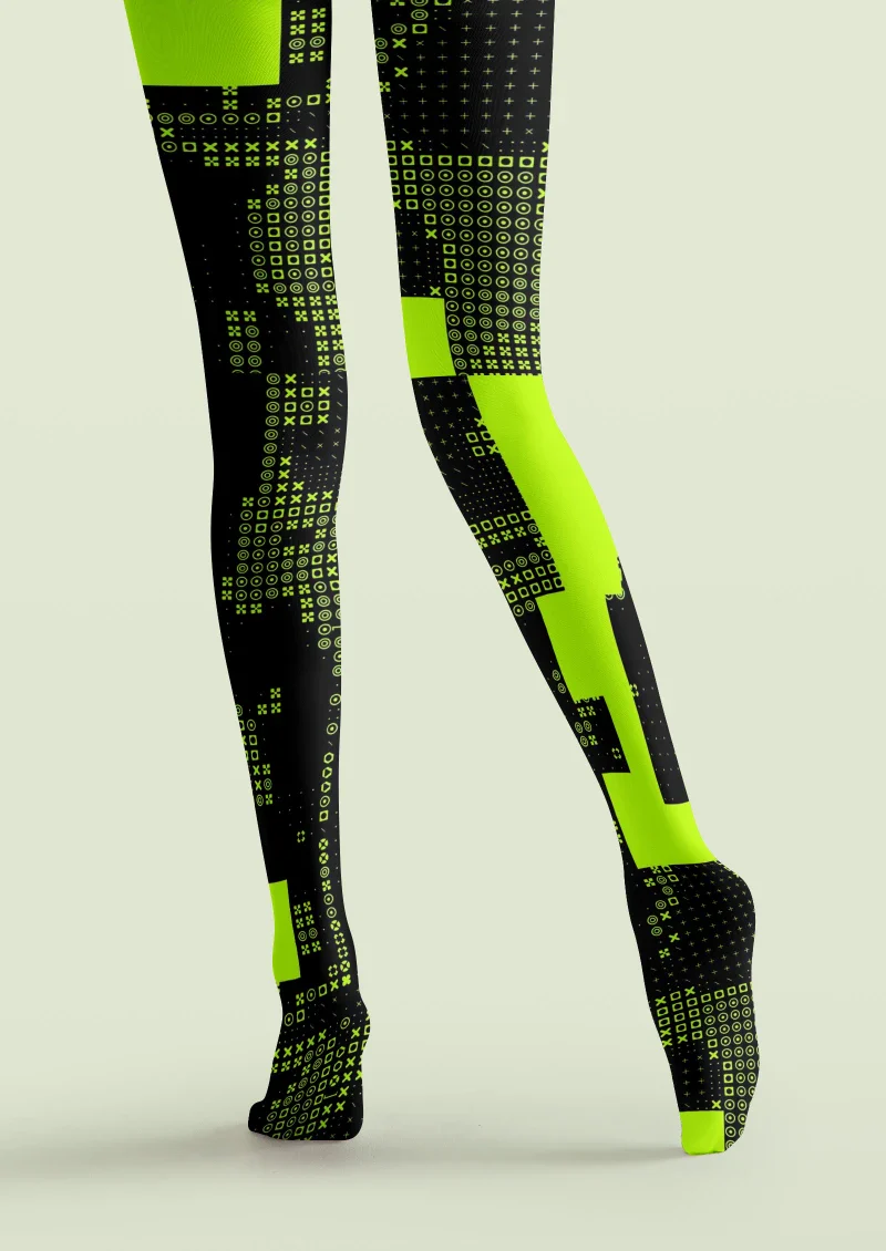 Viken Plan Cyberpunk Block Tights Hosiery Pantyhose - Image 3