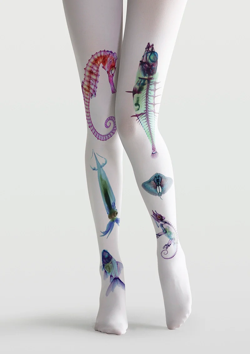 Viken Plan Deconstructed Organism Y2K Style Tights Hosiery Pantyhose