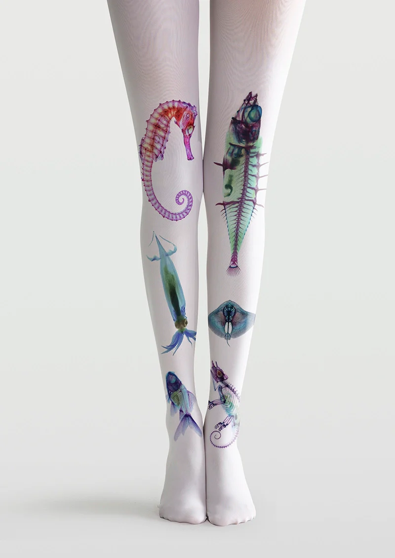 Viken Plan Deconstructed Organism Y2K Style Tights Hosiery Pantyhose - Image 3