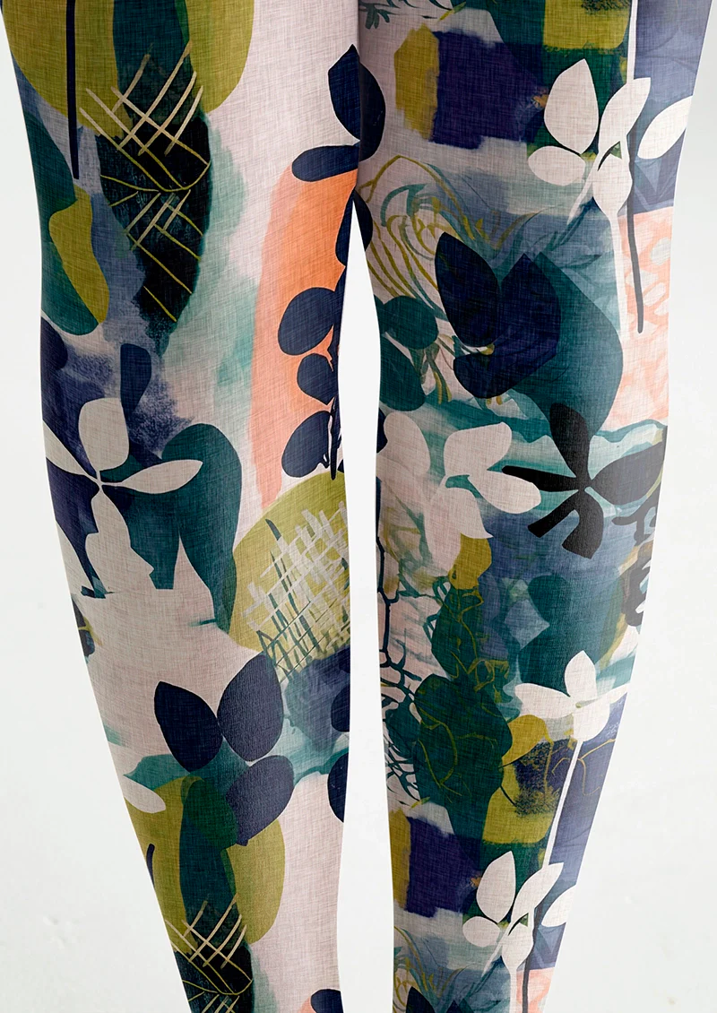 Viken Plan Diffused Petals Tights Hosiery Pantyhose - Image 5