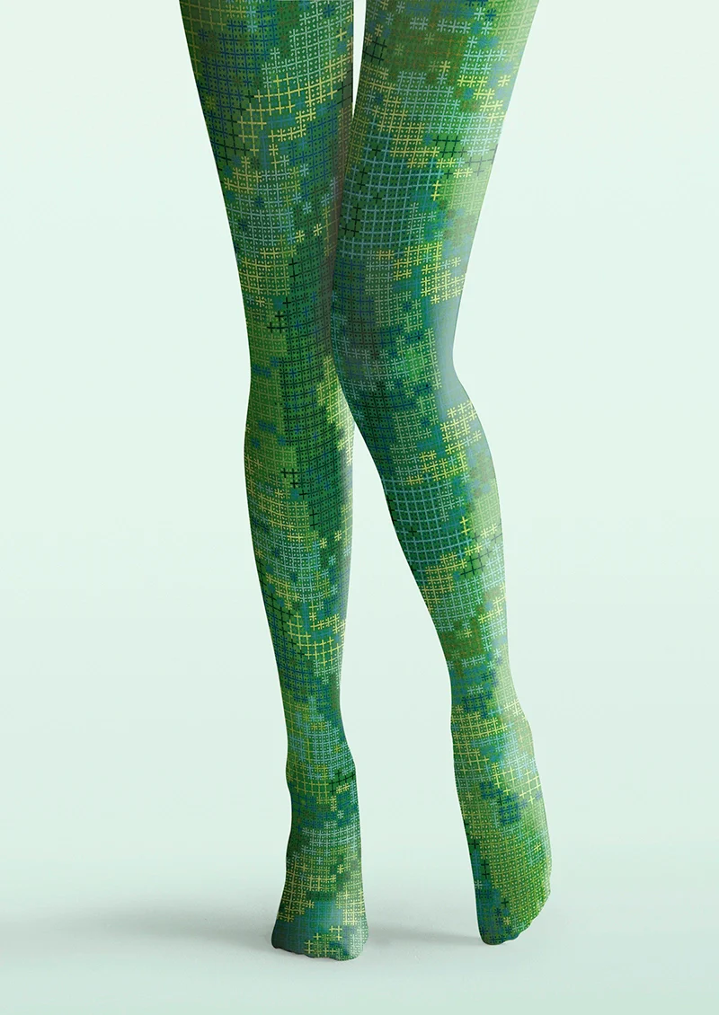 Viken Plan Digital Forest Hosiery Pantyhose