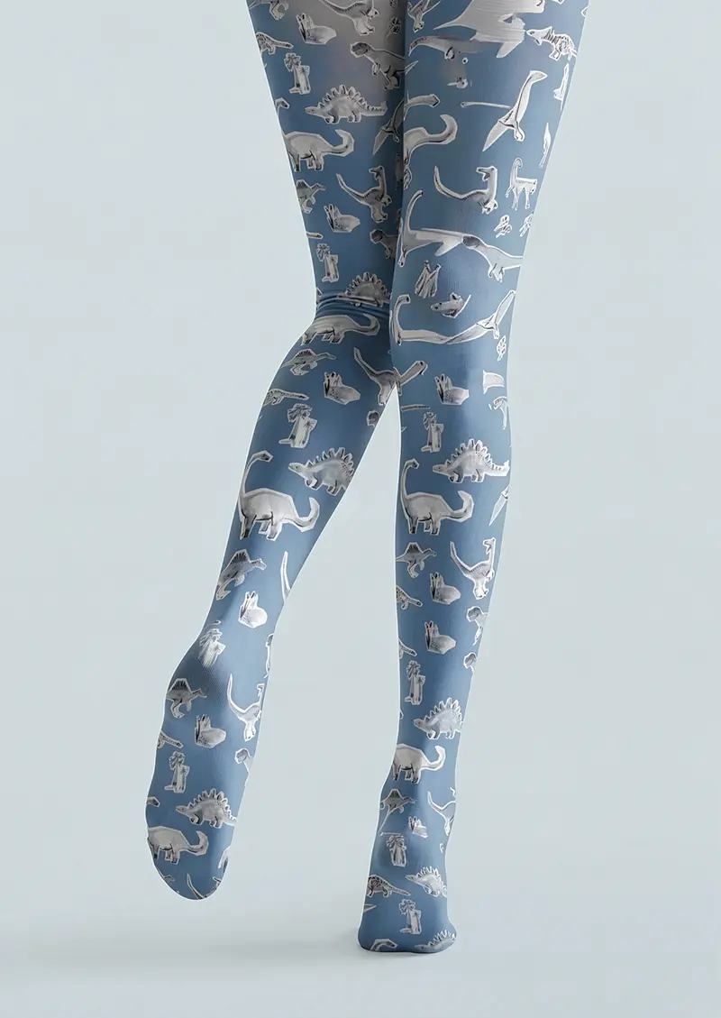 Viken Plan Dinosaurs Imprint Tights Hosiery Pantyhose
