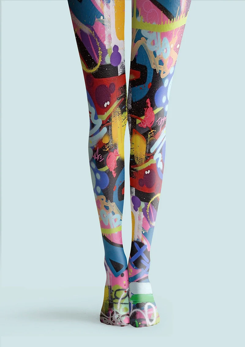 Viken Plan Dopamine Scribble Tights Hosiery Pantyhose
