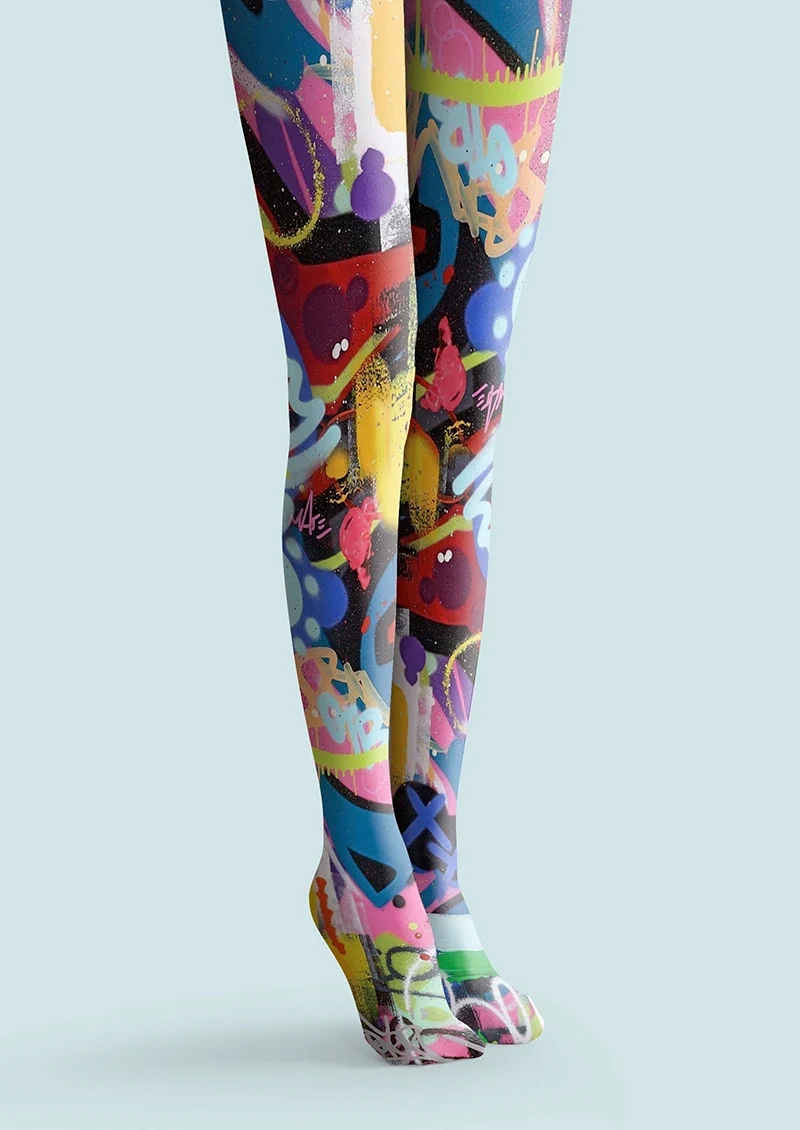 Viken Plan Dopamine Scribble Tights Hosiery Pantyhose - Image 3