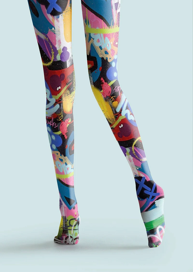 Viken Plan Dopamine Scribble Tights Hosiery Pantyhose - Image 4