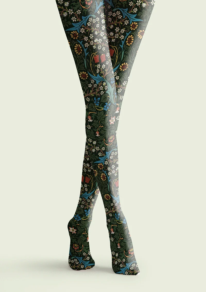 Viken Plan William Morris Florals Tights Hosiery Pantyhose
