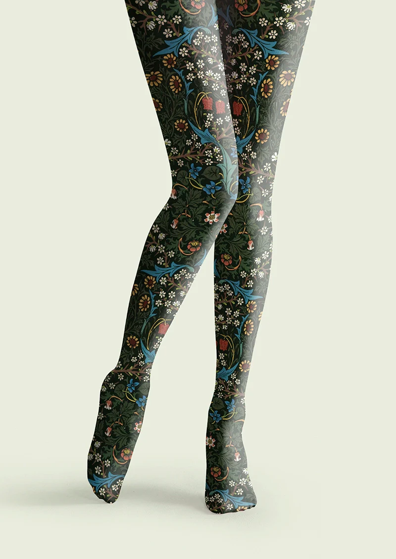Viken Plan William Morris Florals Tights Hosiery Pantyhose - Image 3