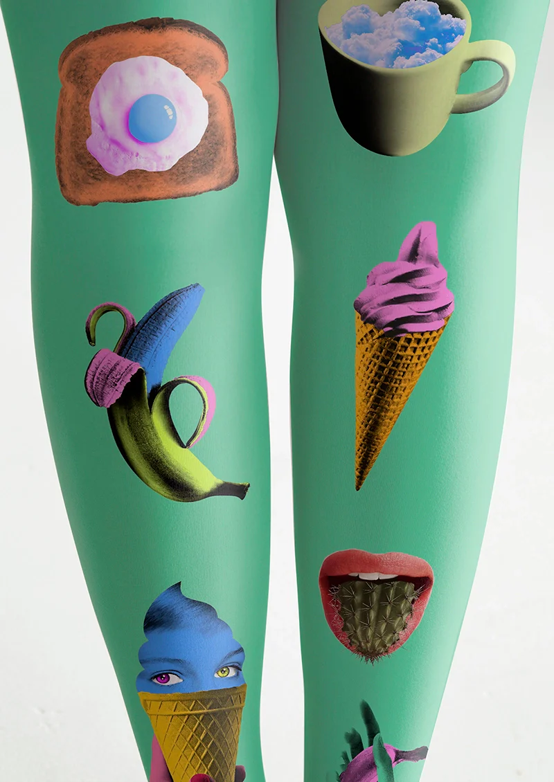 Viken Plan Eccentric Menu Tights Hosiery Pantyhose - Image 5