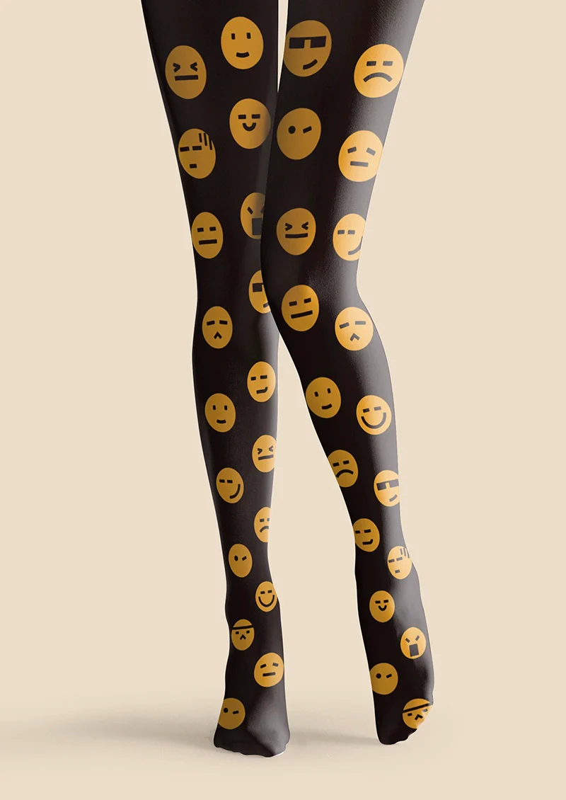 Viken Plan emoji Polka Dots Tights Hosiery Pantyhose