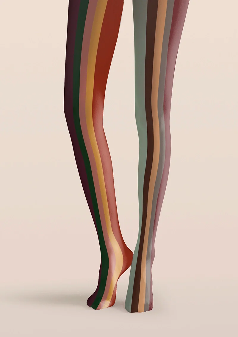 Viken Plan Filmstrip stripes Tights Hosiery Pantyhose - Image 3