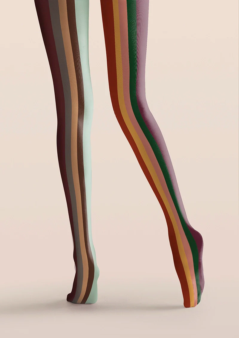 Viken Plan Filmstrip stripes Tights Hosiery Pantyhose - Image 4